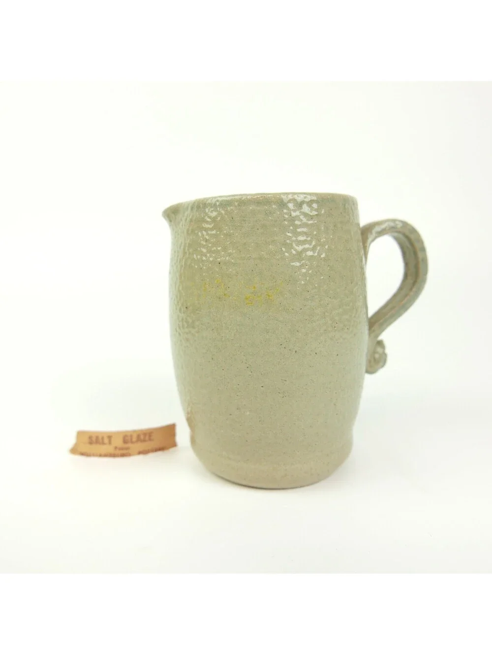 Vintage Williamsburg Pottery Salt Glaze Stoneware Pitcher Creamer Cobalt Tulip